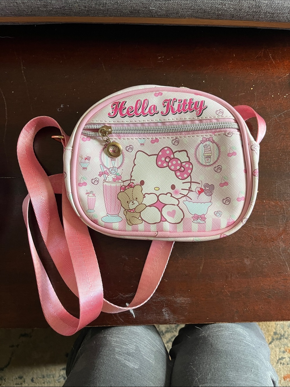 Hello Kitty Pink and White Kids Shoulder Bag